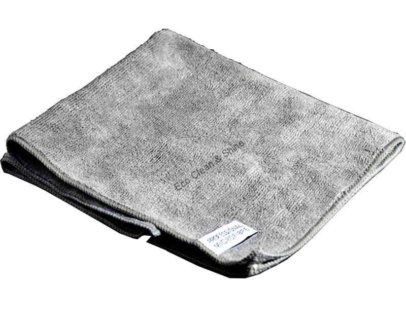 E-CS 10x mikrovláknové utěrky na auto - šedé, 40 x 40cm, 380 g/m2