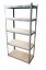 Regál SOLID 900×450×1800 mm, 5 políc, kovová konštrukcia + MDF, nosnosť 280 kg/polica