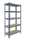 Regál SOLID 900×450×1800 mm, 5 políc, kovová konštrukcia + MDF, nosnosť 280 kg/polica