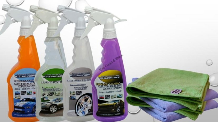 Darčeková sada autokozmetiky Eco Clean & Shine Originál 4x500 ml
