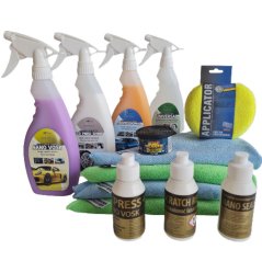E-CS Velká sada autokosmetiky s nano voskem 4x 500 ml + 3x 100 ml