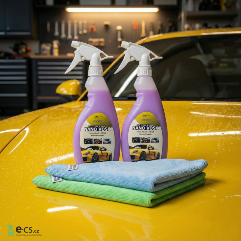 Sada 2x Nano vosk 500 ml + 2x mikro utierka (ultra nano lesk po umývaní nasucho)