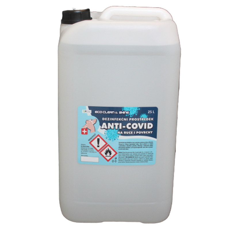 Dezinfekce na ruce a povrchy Eco Clean & Shine Anti Covid 25 l